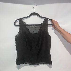 Anne Taylor Loft- Silk Embroidered Tank New w/ Tag